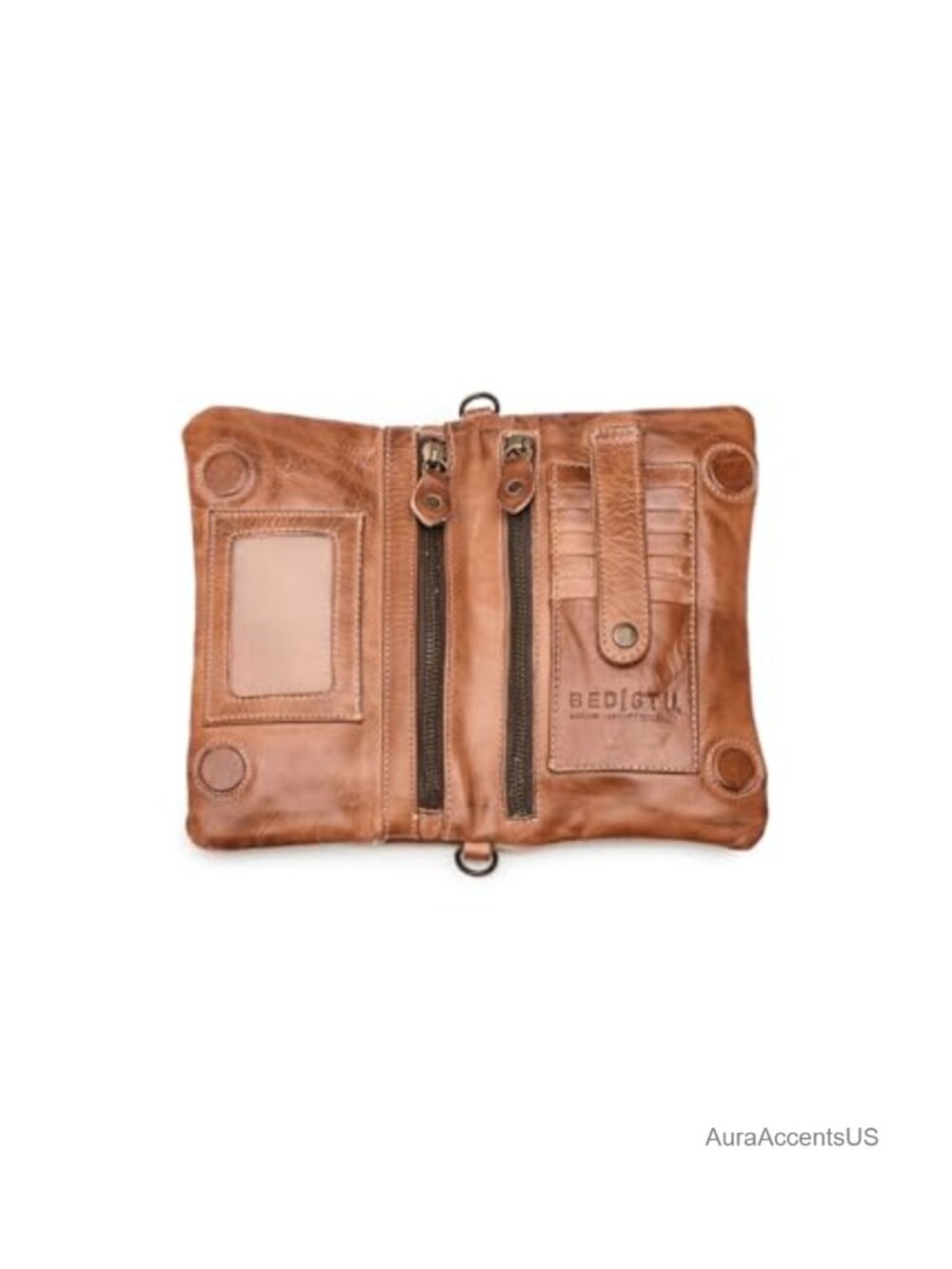 Vegetable Tanned Leather Crossbody Bag Handcrafted Adjustable Strap - Picture 4 of 4